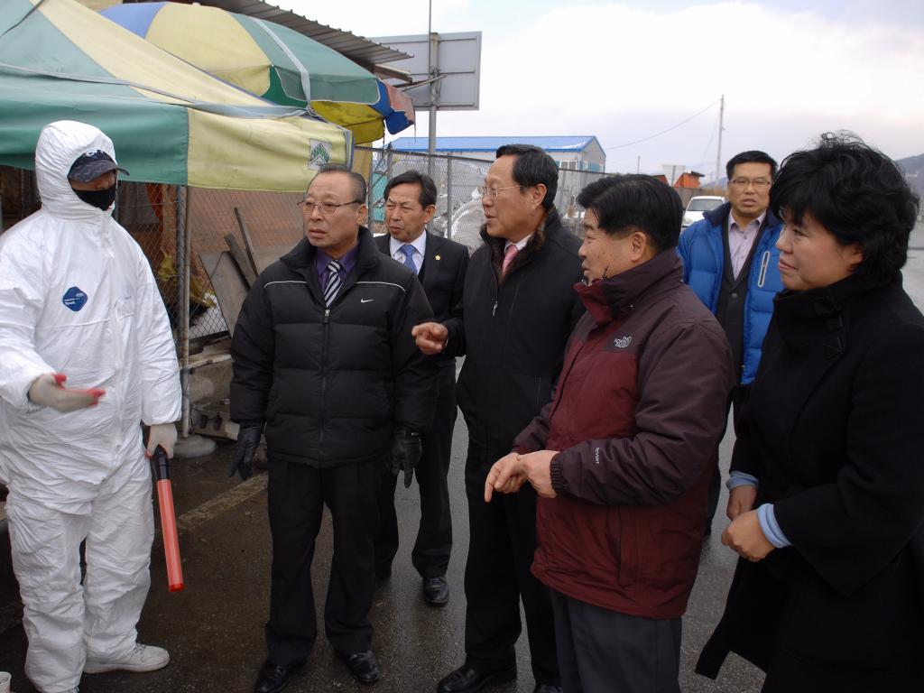 구제역 방역 근무초소 방문